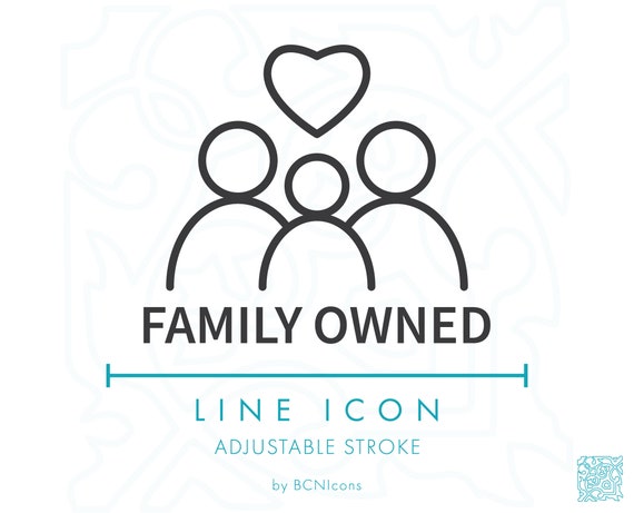 Family Owned Business Line Icon SVG Minimalist Small Business | Etsy