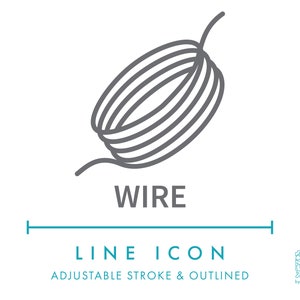 Draht Schmuck Linie Symbol SVG, minimalistische Wire Wrapping Schmuck Symbol PNG, Metall handgefertigt Bijouterie Zubehör Materialien Vektor Symbol