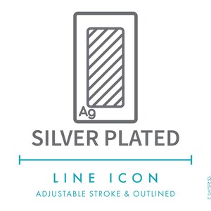 Versilberte Schmuck Linie Symbol SVG, Minimalist Luxus Ohrringe Schmuck Symbol, Edelmetall Bijouterie Zubehör Anhänger Vektor Symbol