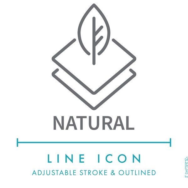 Natural Textile Material Line Icon SVG, Minimalist Eco Friendly Fabric Feature PNG, Ecological Sustainable Plant Fiber Properties Symbol