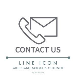 Contact Us Ecommerce Line Icon SVG, Customer Help Online Store Business Web Logo PNG, Customer Support Website Vector Symbol
