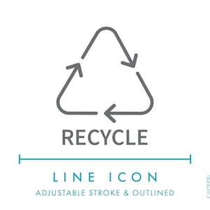 Recycling 3Rs Reduzieren Sie Wiederverwendung Recycle Linie Symbol SVG, Umweltfreundliches Recycling Produktverpackung Symbol PNG, Symbol für nachhaltiges Produkt Vektor