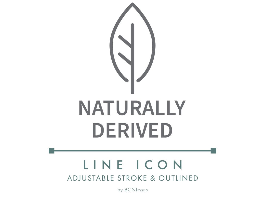 Naturally Derived Line Icon SVG, Minimalist Bio Natural Cosmetics ...