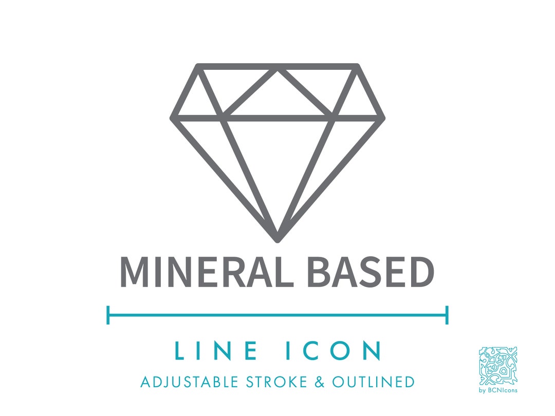 Icono de línea basada en minerales SVG, icono de embalaje de cosméticos ...