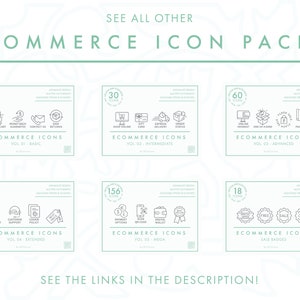Ecommerce Symbols Vol. 01 Basic Icon Pack SVG, Minimalist Website Shop ...