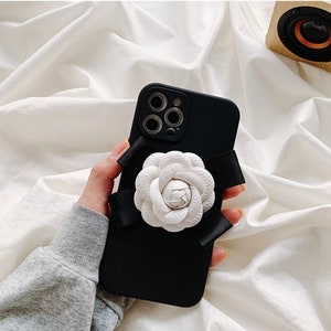 Chanel Camellia Flower iPhone 12 Case With Chain