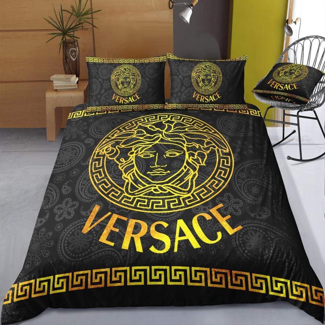 Luxury Bedding Versace Set 3 pieces 1 Duvet Cover and 2 Etsy