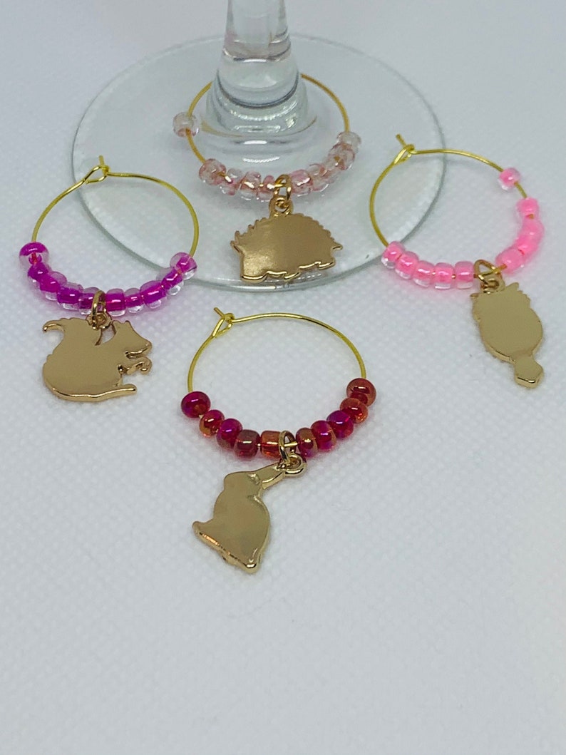 Fairy Tale Forest Friends Wine Charms