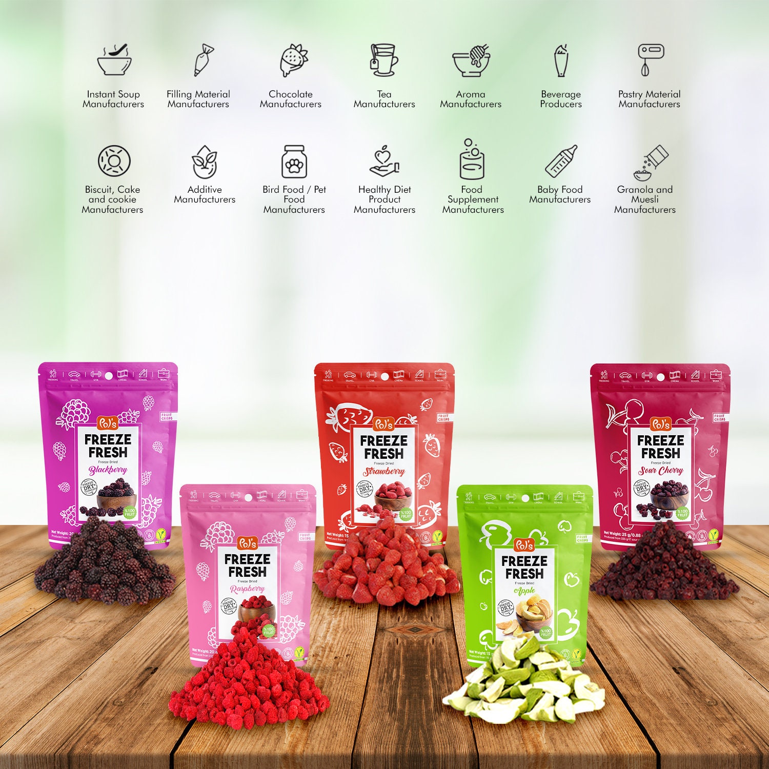 Freeze Dried Fruits Sour Mixed 97 Nutrition Level Vegan Etsy