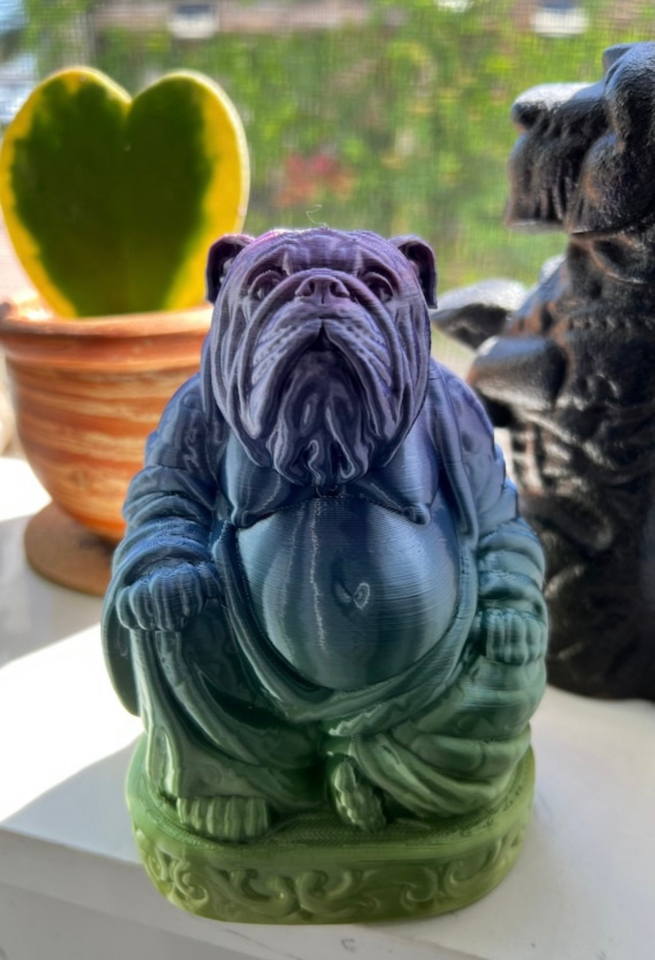 English Bulldog Puppy Glass Eyes Statue Adorable Bully Wrinkles Red Wh –  BOTEGA EXCLUSIVE