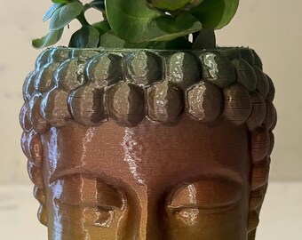3D Printed Buddha Planter: Meditation Decor, Yoga Gift