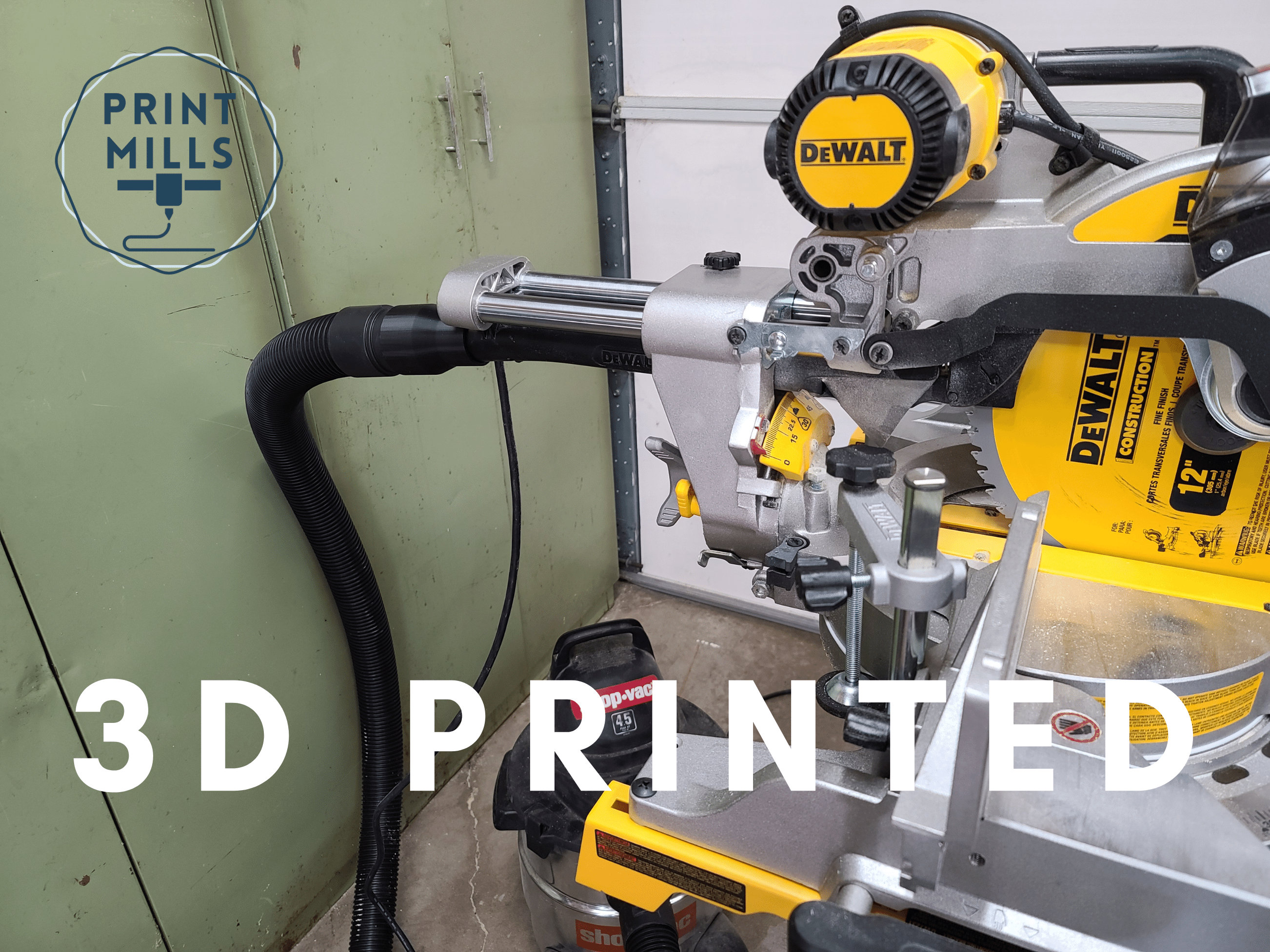 Dewalt Miter Saw Vacuum Adapter to 2 1/2 Shop Vacuum Hose Saws DWS779