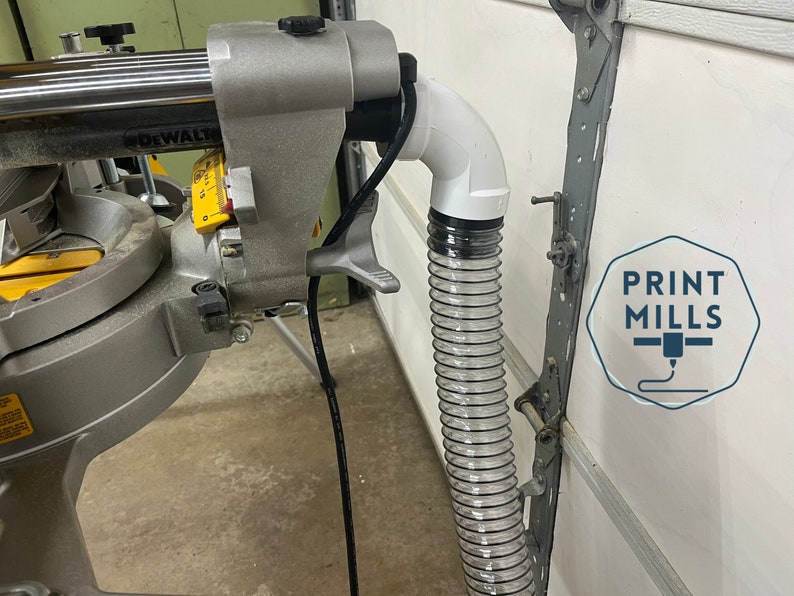 Dewalt Miter Saw 90 Degree Vacuum Adapters Transitions to 2 1/2 Soft