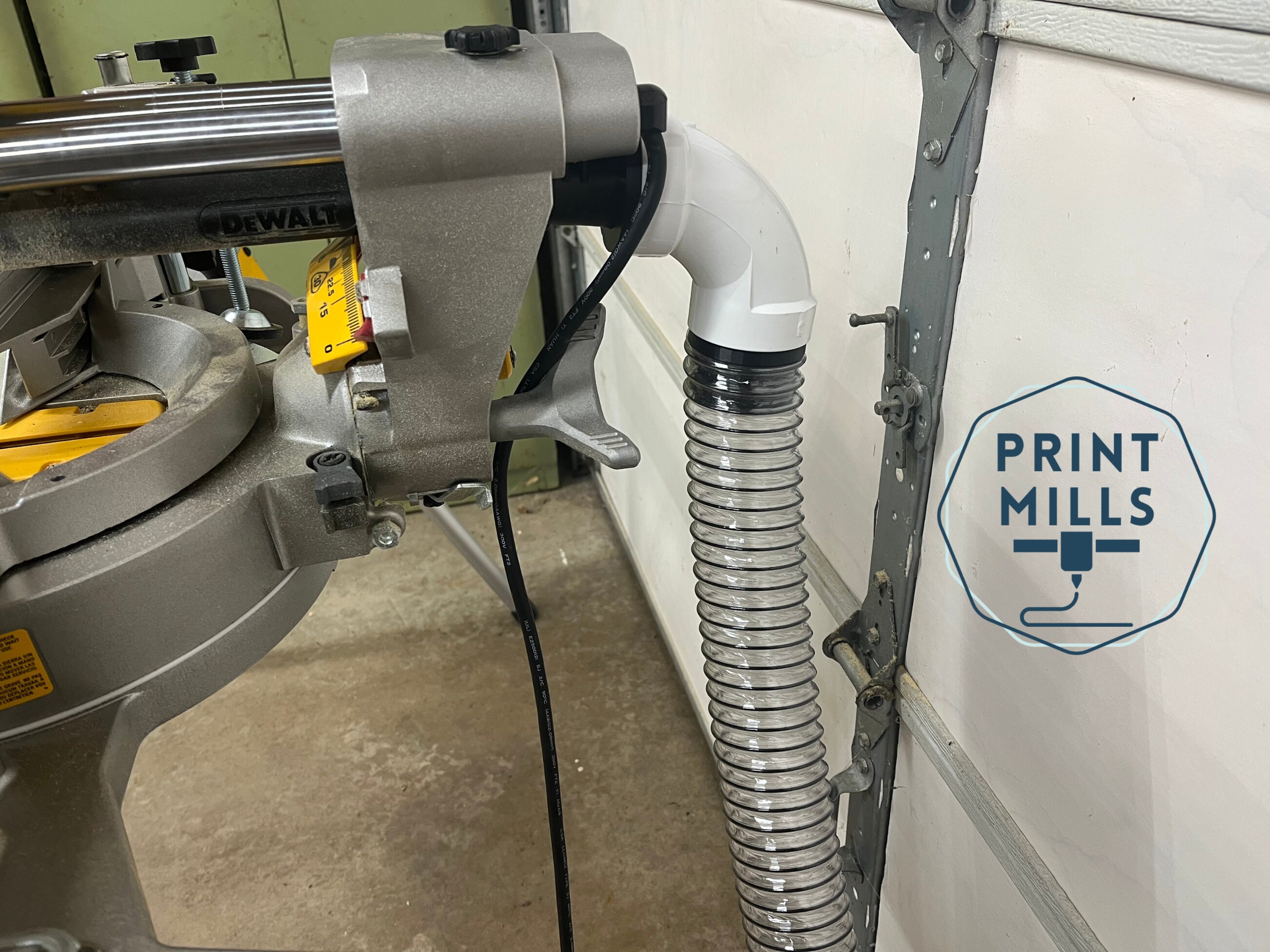 Dewalt Miter Saw 90 Degree Vacuum Adapters Transitions to 2 1/2 Soft