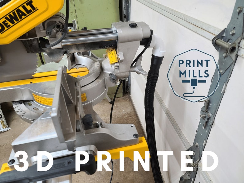 Dewalt Miter Saw 90 Degree Vacuum Adapters Transitions to 1 7/8 Shop