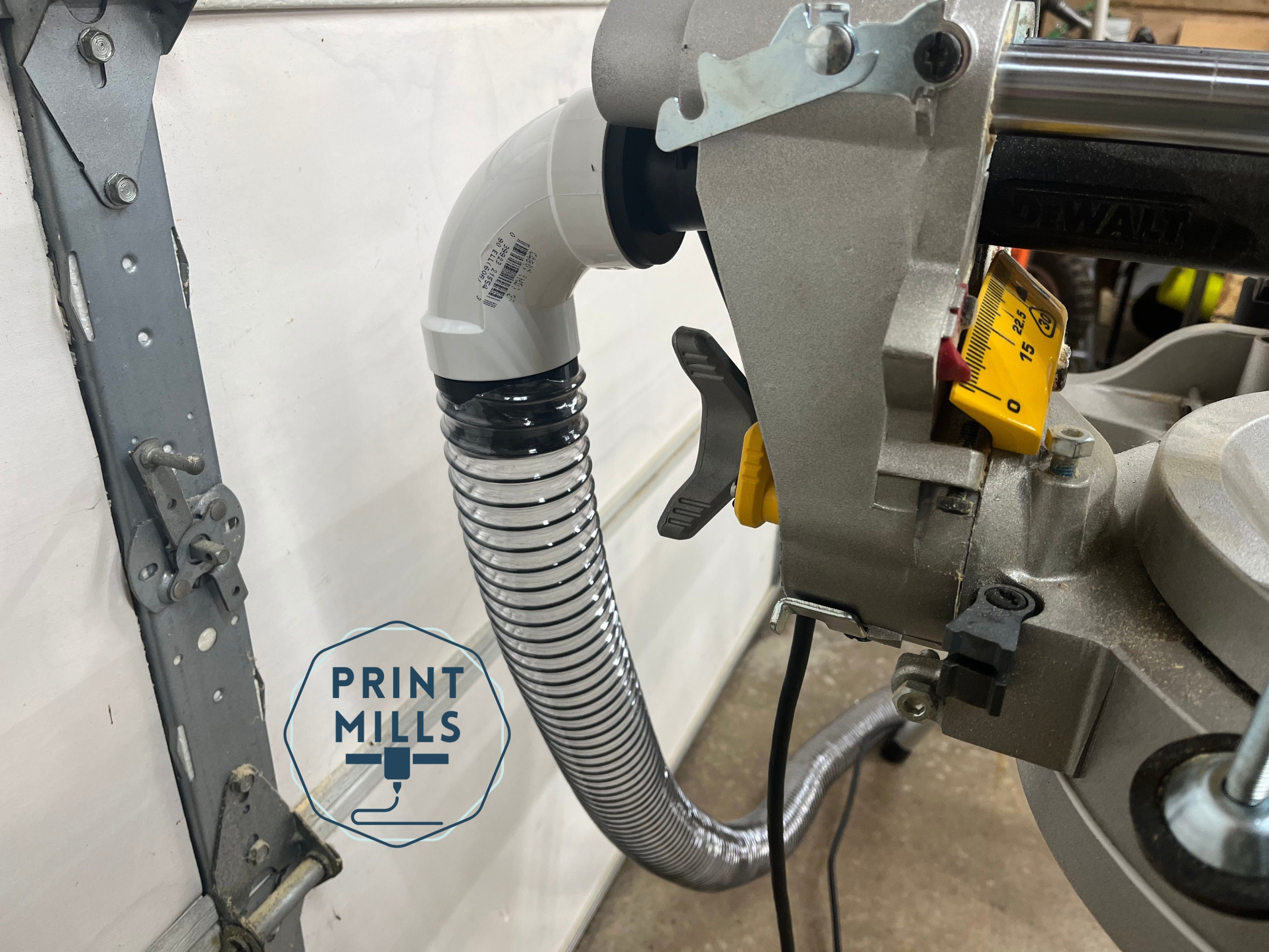 Dewalt Miter Saw 90 Degree Vacuum Adapters Transitions to 2 1/2 Soft