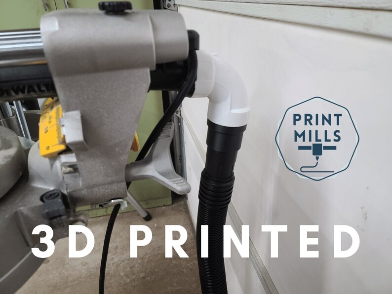 Dewalt Miter Saw 90 Degree Vacuum Adapters Transitions to 1 7/8 Shop