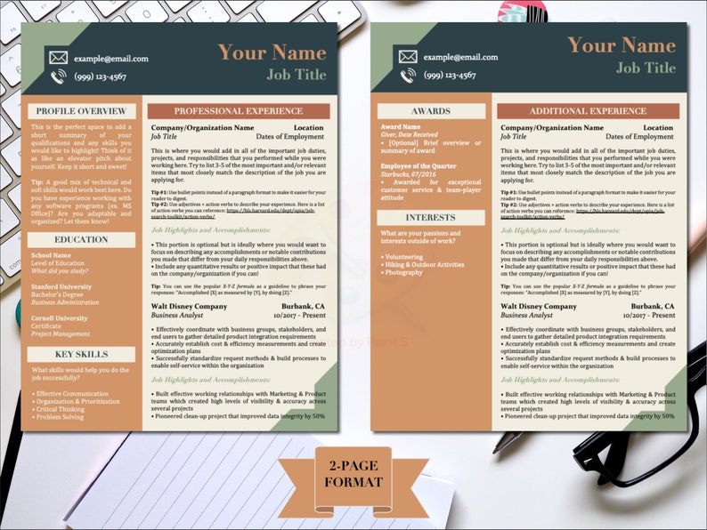 Professional Resume Bundle ft Creative Resume Design MS Word ATS Friendly Modern Resume Template Matching Cover Letter /& References
