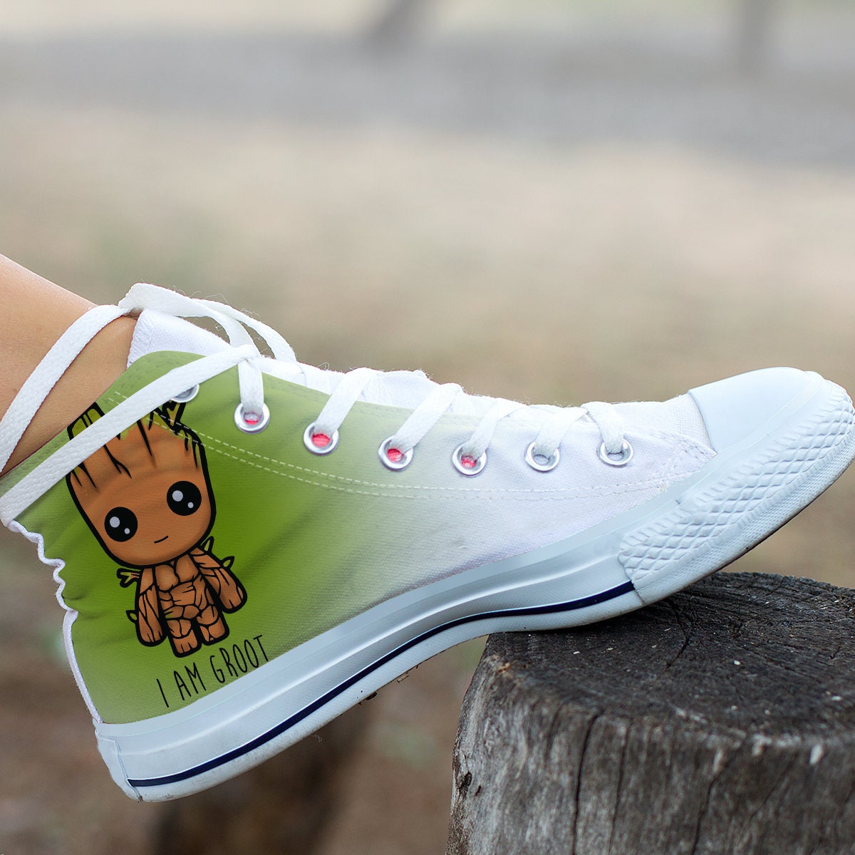 I Am Groot Hi Tops I Am Groot Custom High Top Guardians of | Etsy