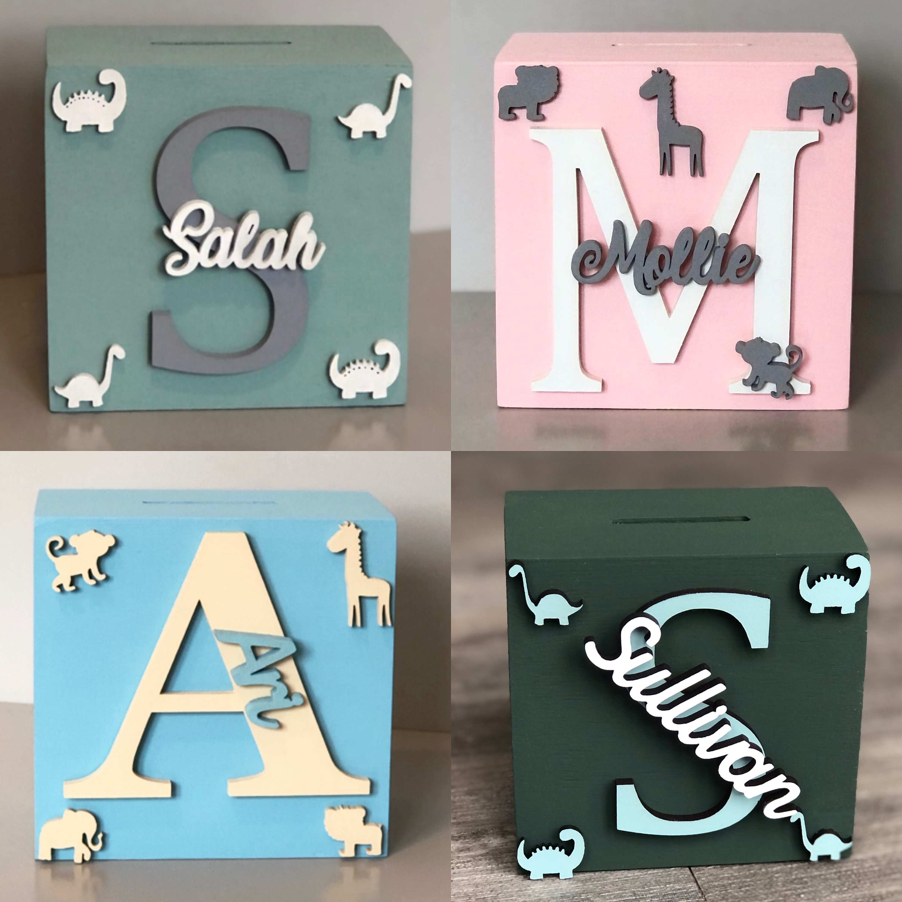 Personalised money box Etsy