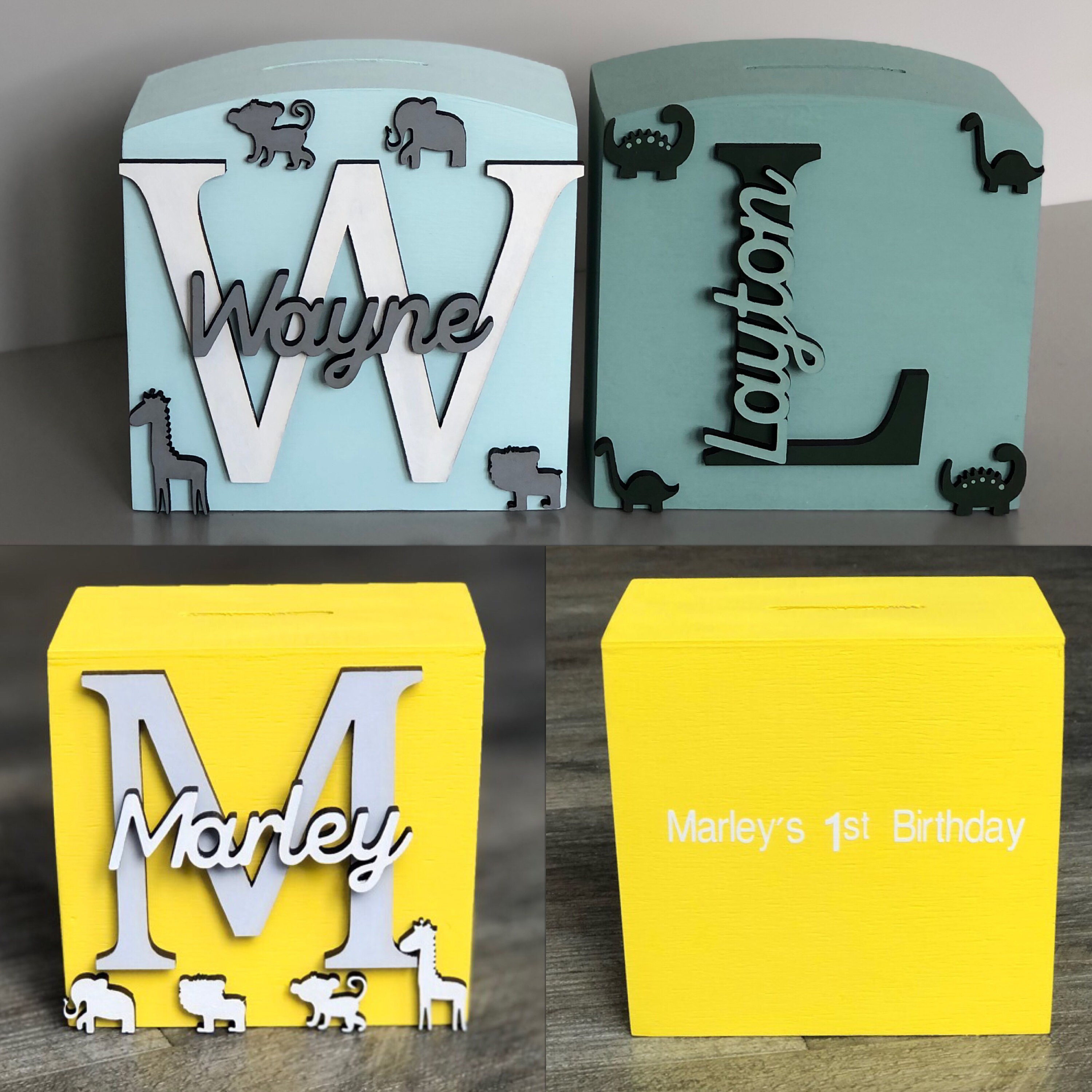 Personalised money box Etsy
