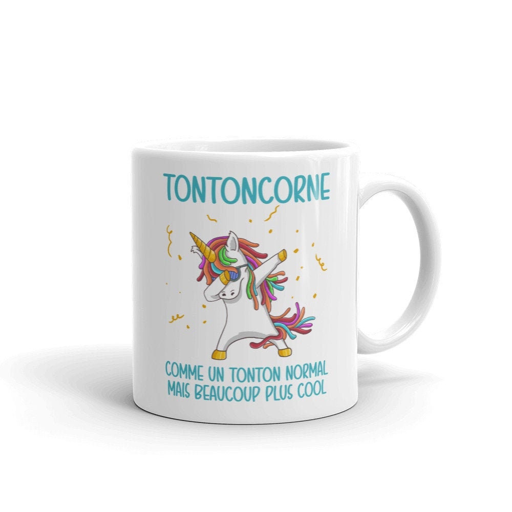 Mug Personnalisé Tonton Famille Cadeau Oncle Licorne Humour Tontoncorne