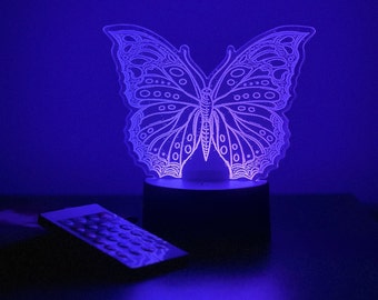 Butterfly Acrylic Night Light/Kids Nightlight/Butterfly LED Lamp