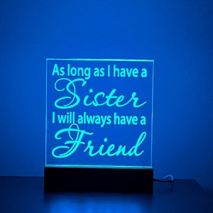 Sister LED Lamp/Sisters Night Light, Gift for Sister