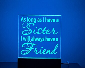 Sister LED Lamp/Sisters Night Light, Gift for Sister