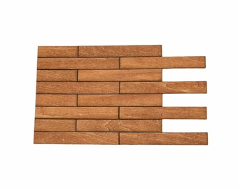 Dollhouse Hardwood Flooring/ Floor Boards for 1:24 Dollhouse - Colonial Maple/ Set of 100