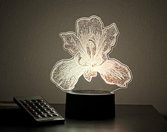 Iris Night Light/Flower Nightlight/Iris LED Lamp/Gardener LED Lamp