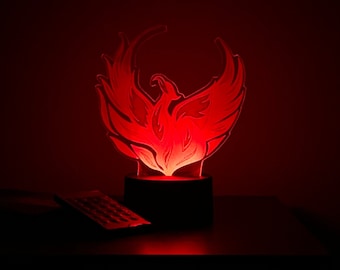 Phoenix Night Light/Phoenix Nightlight/Phoenix LED Lamp