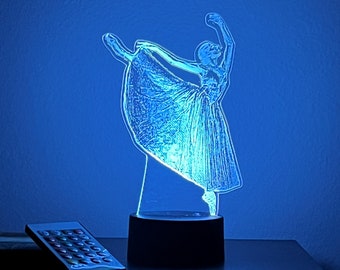 Ballerina Night Light/Dancer Nightlight/Ballerina LED Lamp/Nursery LED Lamp