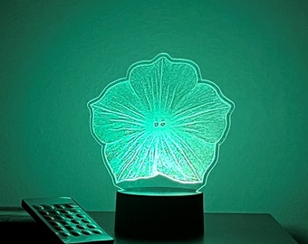 Petunia Night Light/Flower Nightlight/Petunia LED Lamp/Gardener LED Lamp