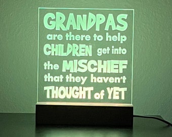 Grandpa LED Lamp/Granddad Night Light, Gift for Grandfather