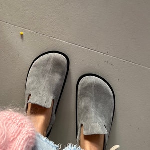 Comfy suede clogs