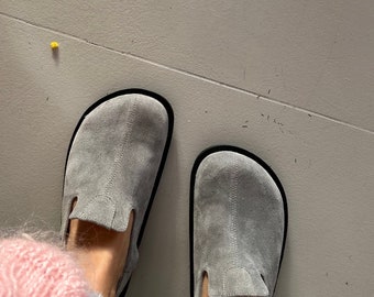 Comfy suede clogs