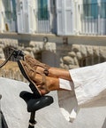 Suede and leather fisherman sandals with Vibram sole.