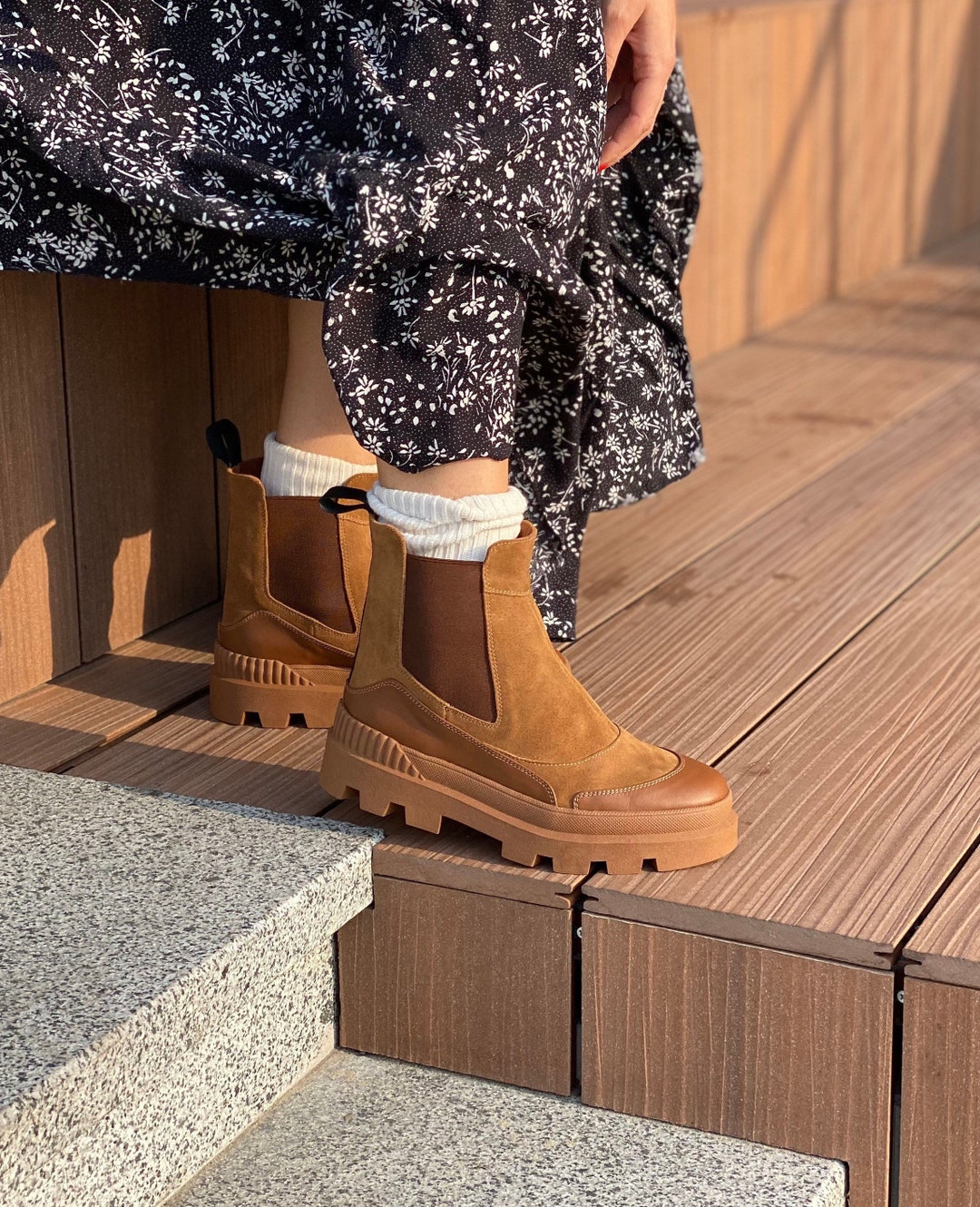 suede leather boots womens