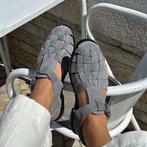 Sandali Con Zeppa Donna - Traspiranti E Comodi - Stile Pescatore - Foto 3