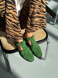 Suede and leather fisherman sandals