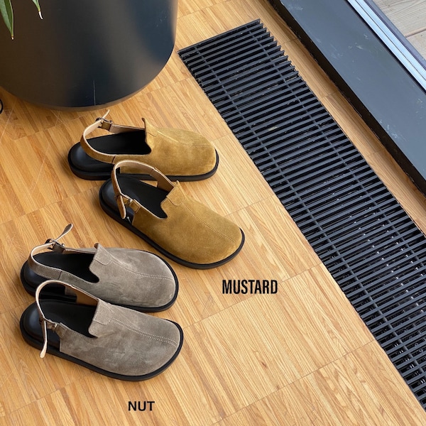 Comfy suede clogs for women