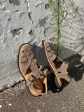 Suede fisherman sandals/ Vibram sole