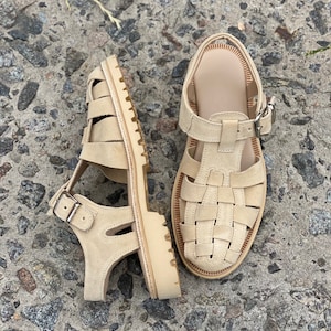 Suede fisherman sandals chunky sole