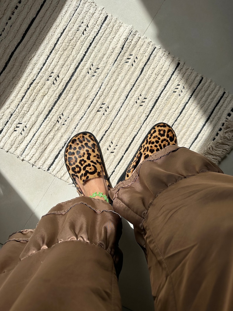 Leo clogs leather animalistic clogs Leo print image 3