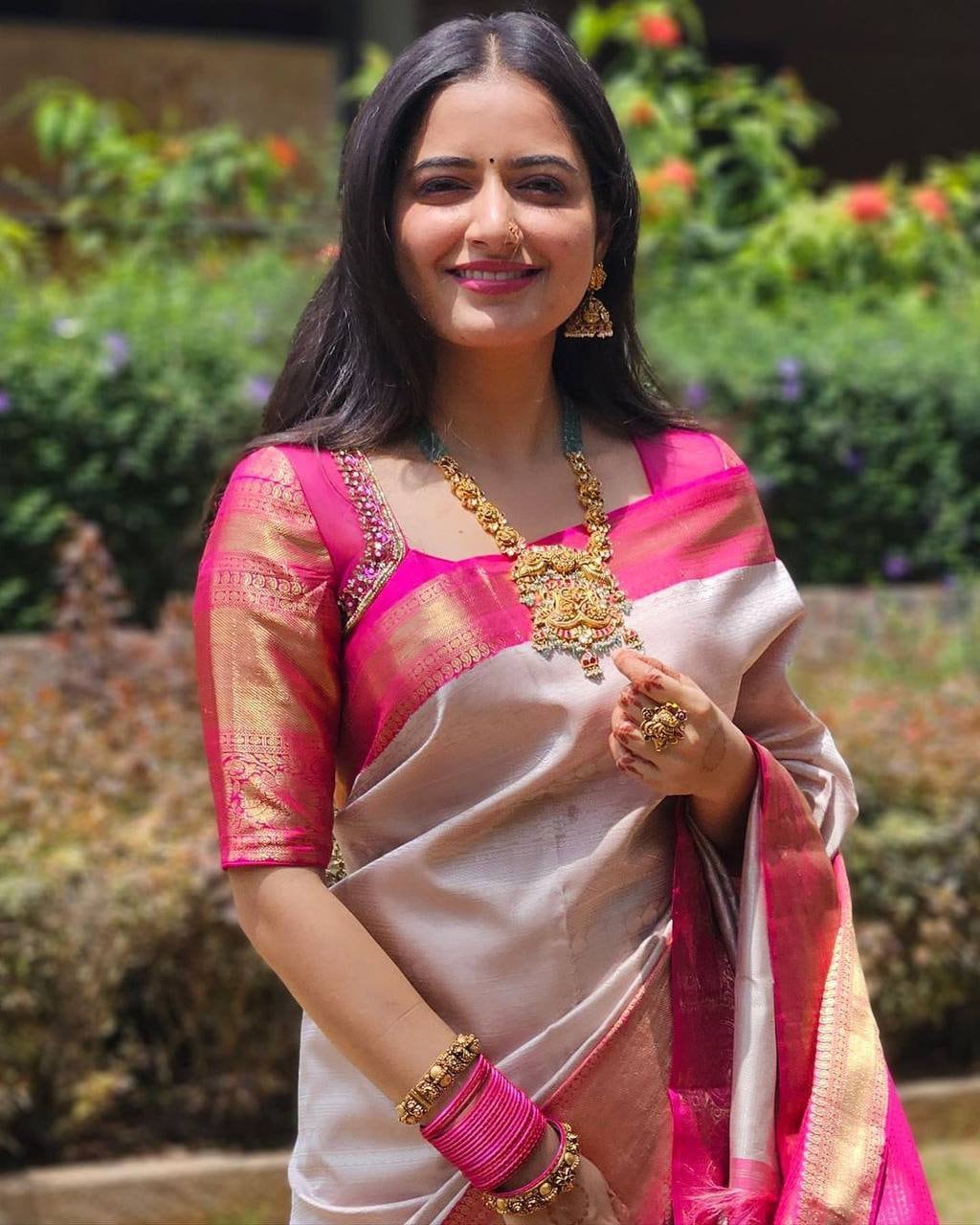Pink Light Saree Etsy Canada