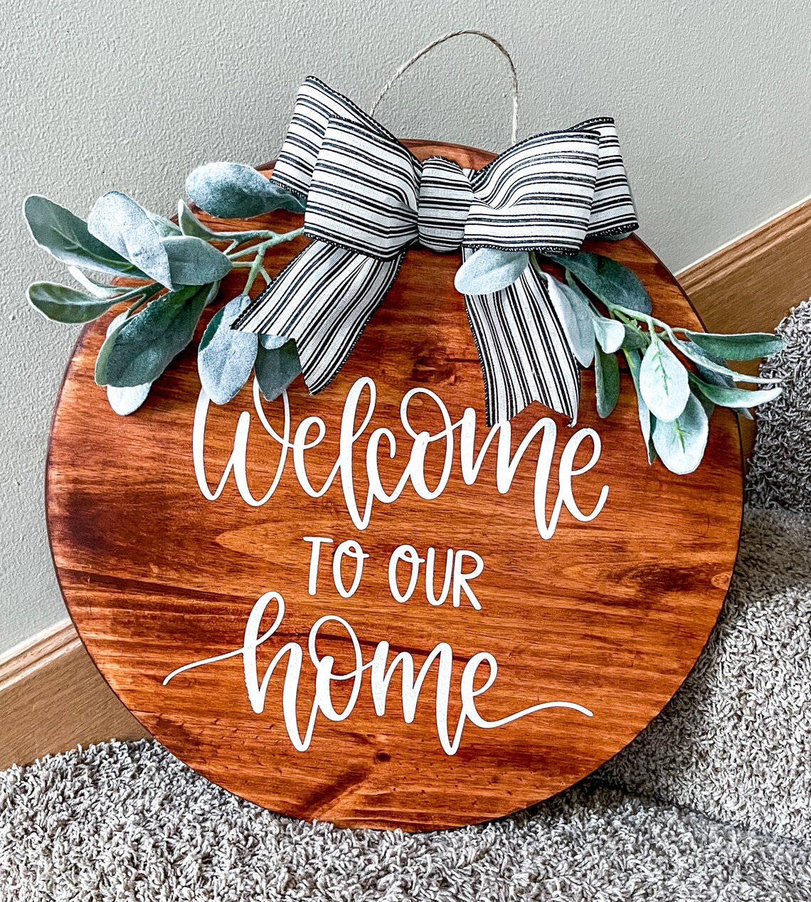 to Our Home Door Hanger Door Decor Home Decor Etsy