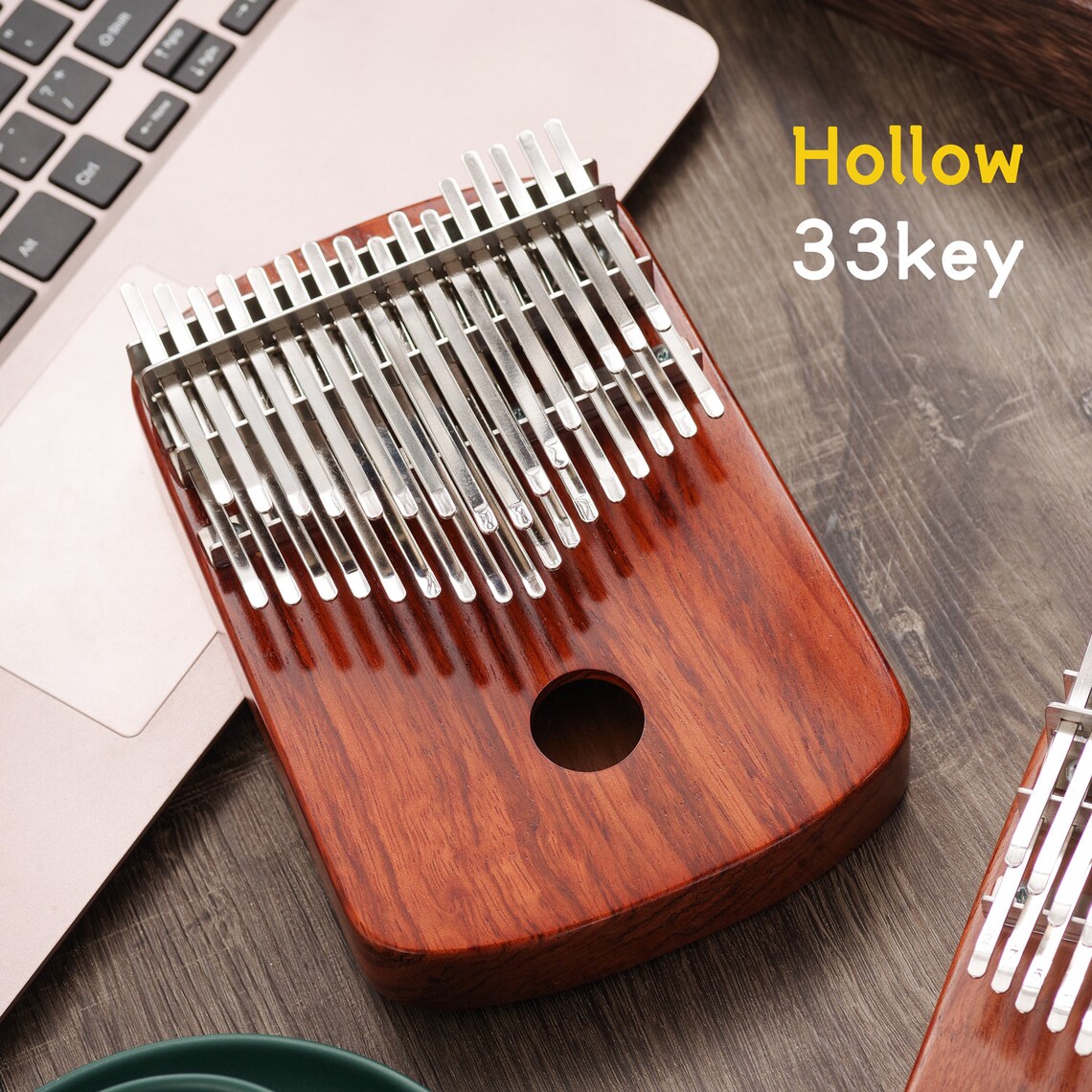 Double layer Kalimba 33 key Chromatic Thumb Piano Solid wood Etsy