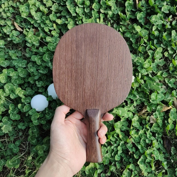 Handmade Wenge Wood Table Tennis Blade: Offensive Arc Ping Pong Racket