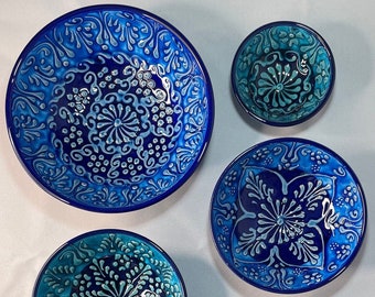 Handmade Bowls of Three Sisters’ Destiny - Turquoise Decorative Ceramic Bowls